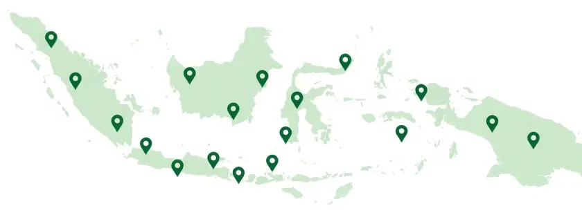 Peta sebaran koperasi Mcoop di Indonesia